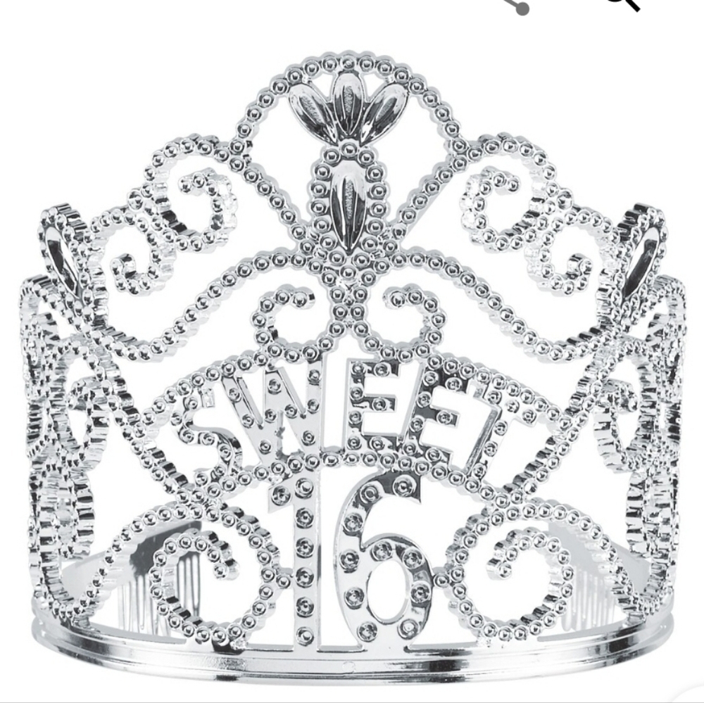 Silver Sweet 16 Birthday Tiara